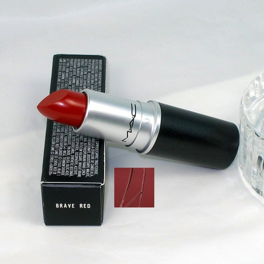 MAC Cremesheen Lipstick Brave Red Boxed - Picture 2 of 3